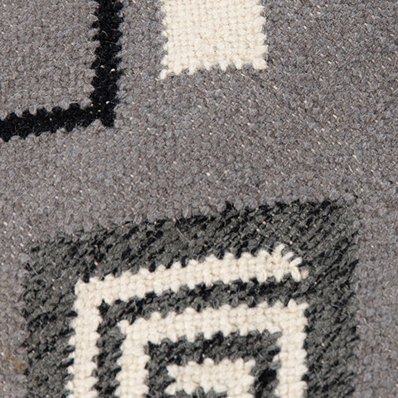 HomeRoots Wool Geometric Handmade Area Rug With Fringe image number 5