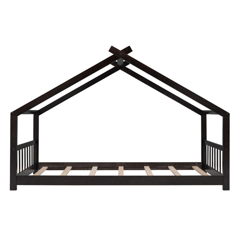 Twin Size House Bed Wood Bed