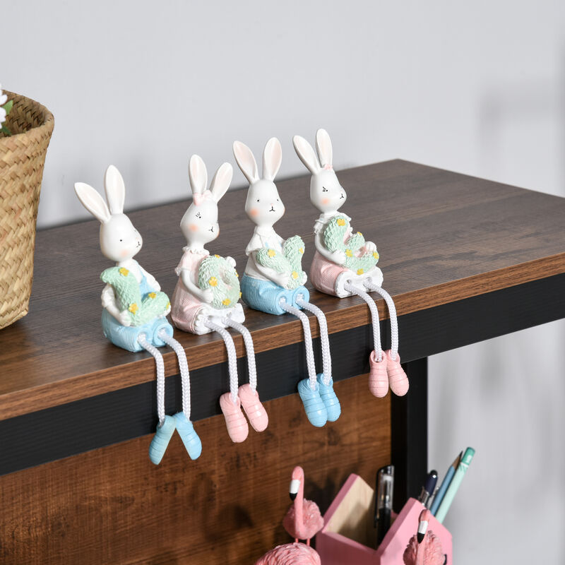 Freestanding Wood Bookcase Furniture with 4 Thick Shelves, & Anti-Topple Design