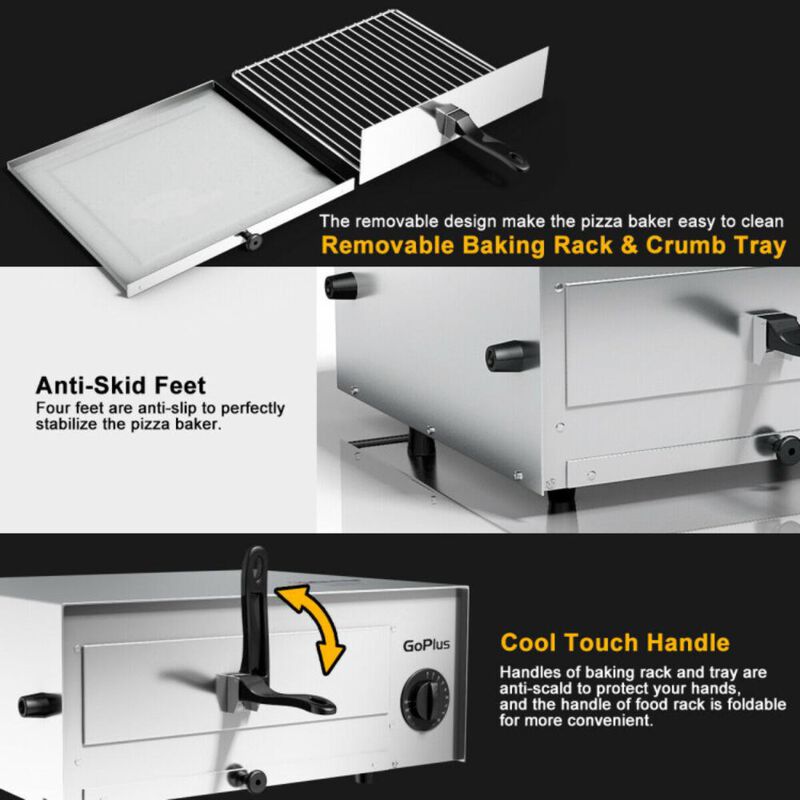 Hivvago Kitchen Commercial Pizza Oven Stainless Steel Pan