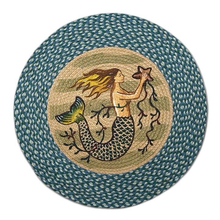 Earth Rugs Rp-245 Mermaid Round Patch 27 X 27