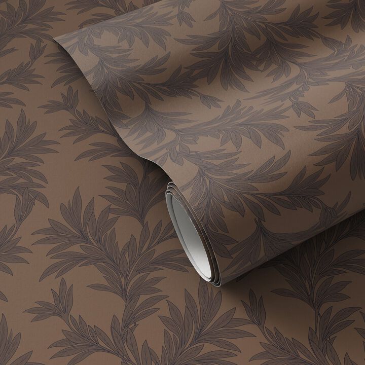 Lush Leaves Wallpaper by Getty Images - Lush Leaves Black & Tan II