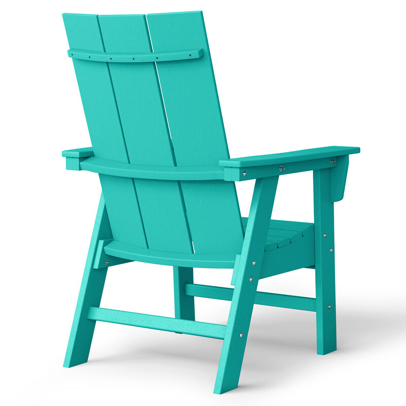 WestinTrends Outdoor Patio HDPE Plastic Modern Adirondack Dining Chair