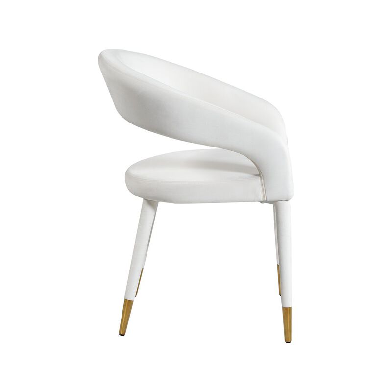 Meridian Furniture Destiny Cream Velvet Dining Chair