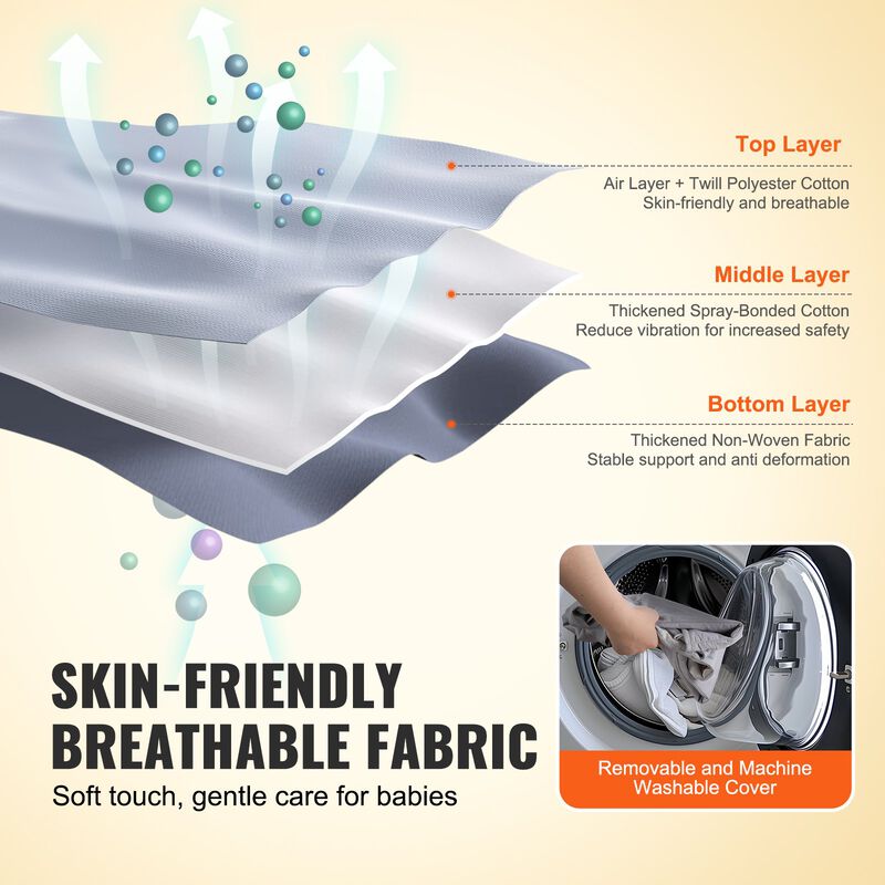 Baby Bouncer Folding Bouncer Seat Chair for Babies 0-9 Months with Toy Bar