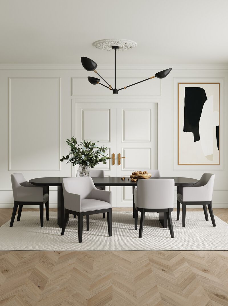 Gansevoort Light Gray Dining Arm Chair