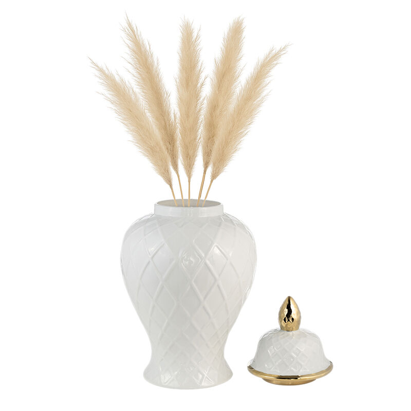 Ceramic Rope Temple Jar