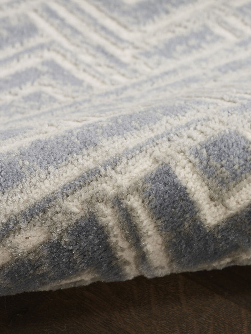 Serenity Home SRH04 Blue/Ivory 2'2" x 7'6" Rug image number 4