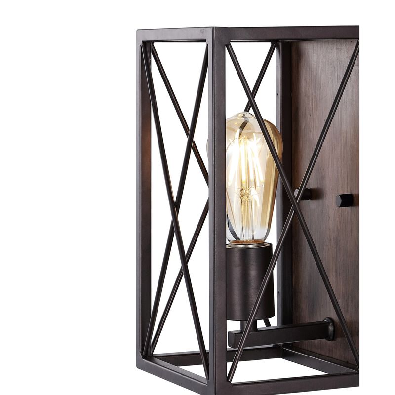 Norris 1-Light Farmhouse Rustic Iron LED Sconce