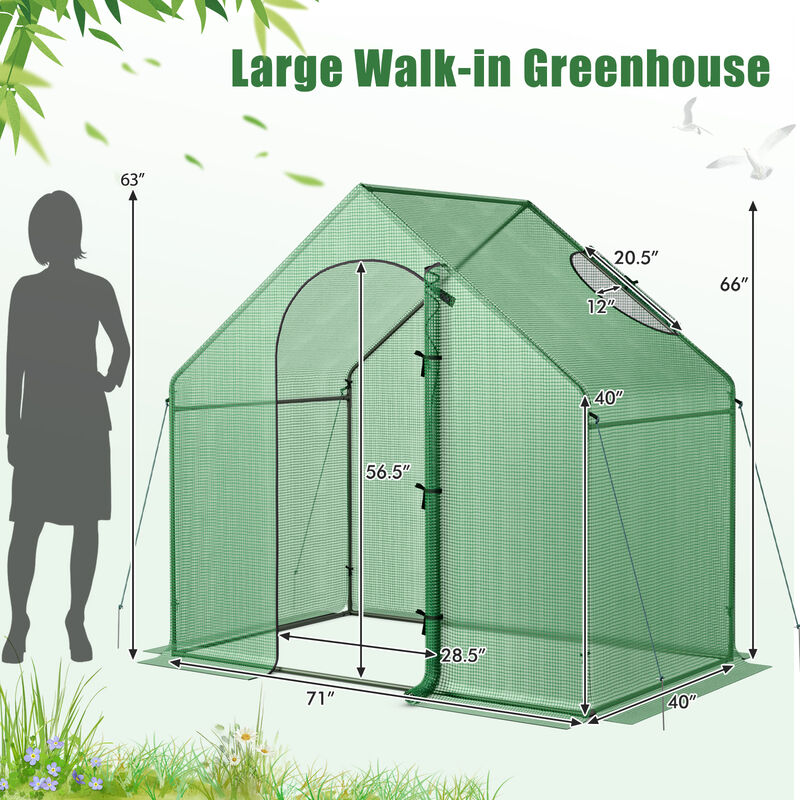 Portable Outdoor Warm House with PE Cover and Roll-up Zippered Door image number 4