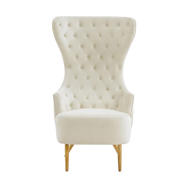 Jezebel Velvet Wingback Chair by Inspire Me Home Decor