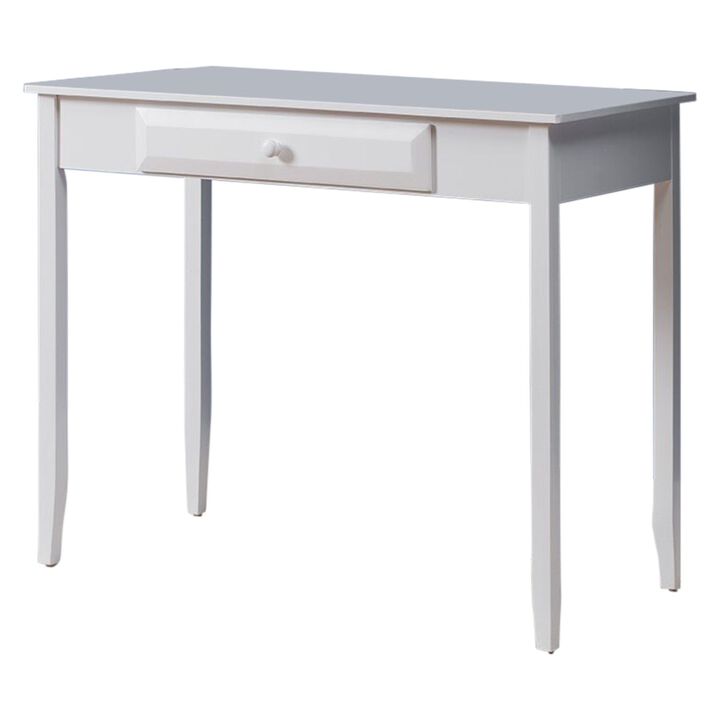 Kings Brand Furniture Wood Home & Office Parsons Desk with Drawer, White