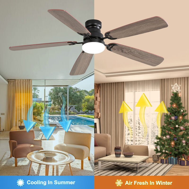 ELEMENT ACE 52 Inch Ceiling Fan with LED Light and Remote Control Featuring Reversible DC Motor for Year-Round Comfort image number 8
