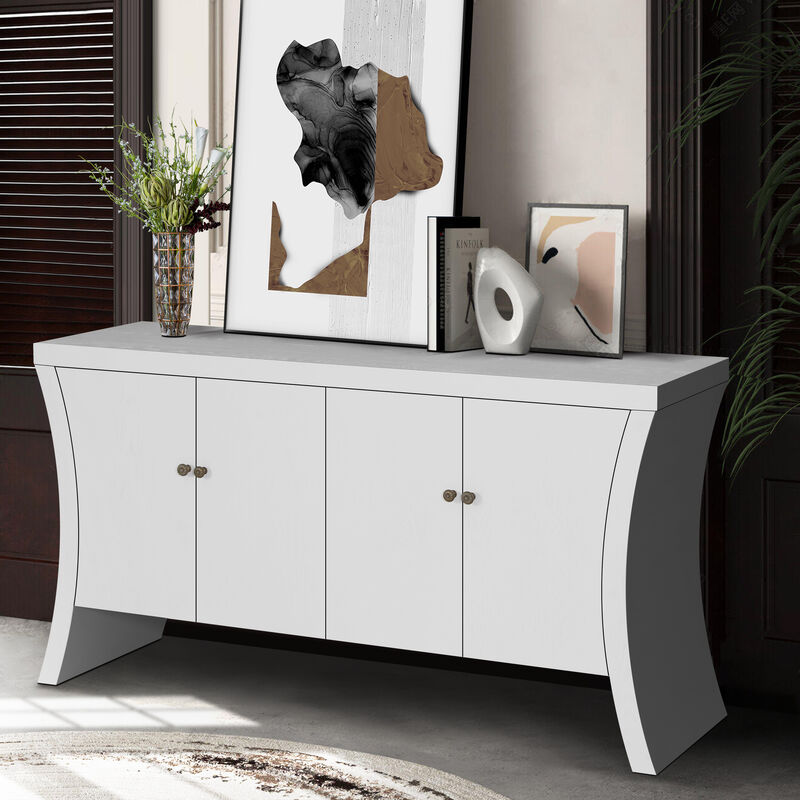 Merax Refined Industrial 4-Door Storage Cabinet Sideboard