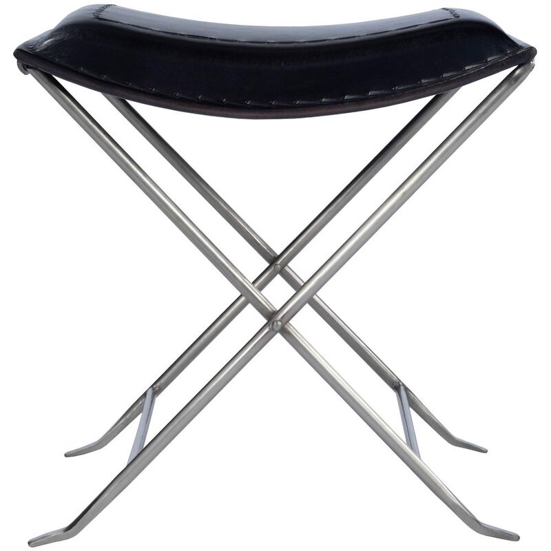 Butler Specialty Melton Leather 21.5W Stool, Black