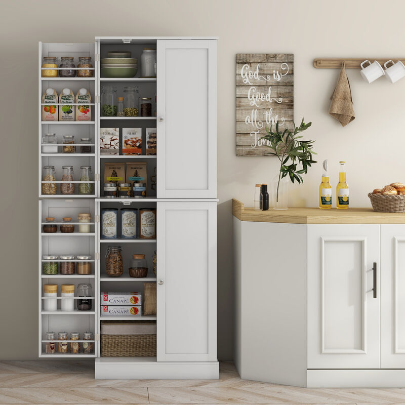 Hivvago 4-Door Kitchen Storage Cabinet with Shelves image number 7