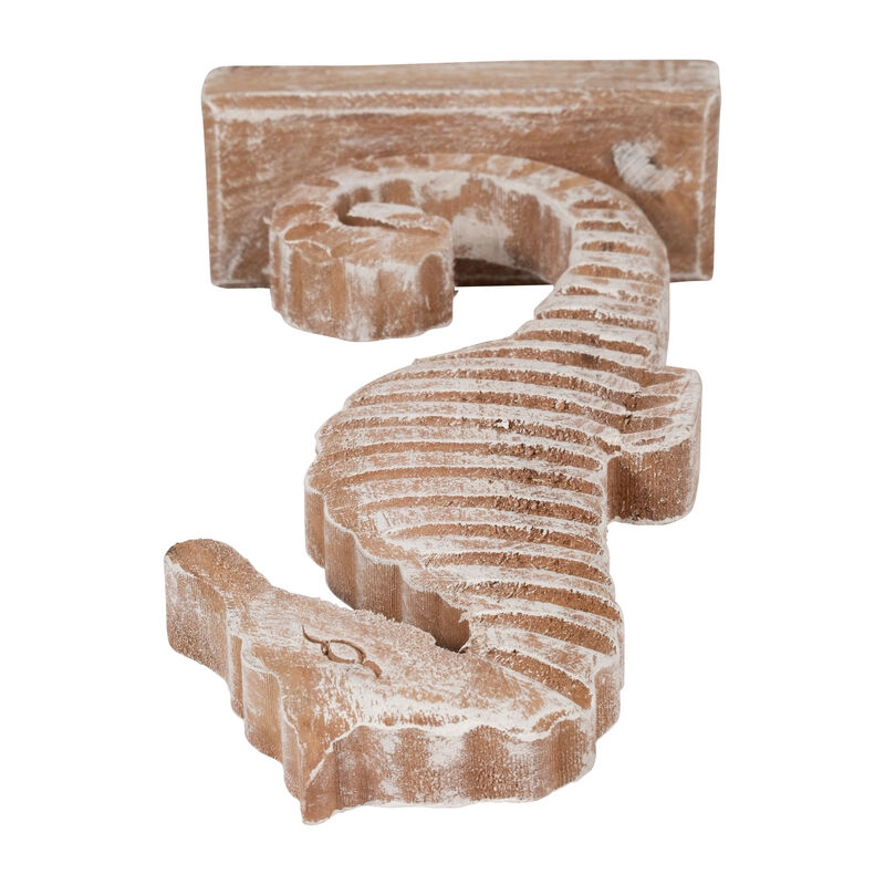 13"H Seahorse, Rustic White image number 5
