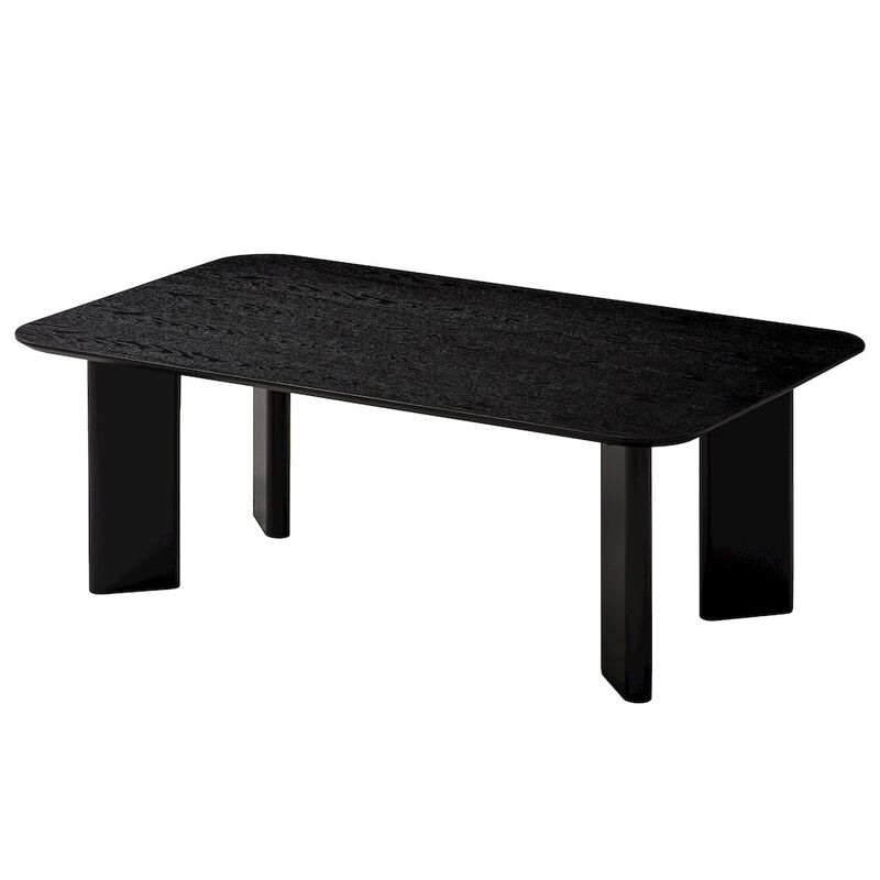 Omax Decor Joss Rectangular Shape Modern Wood Coffee Table in Black Ash