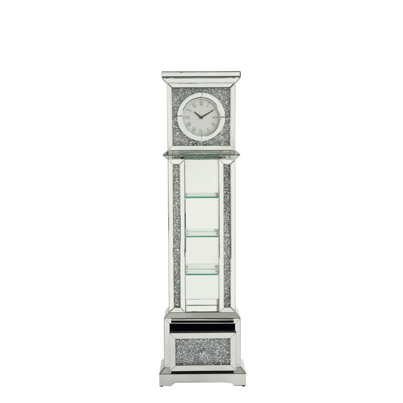 Noralie GRANDFATHER CLOCK W/LED Mirrored & Faux Diamonds image number 8