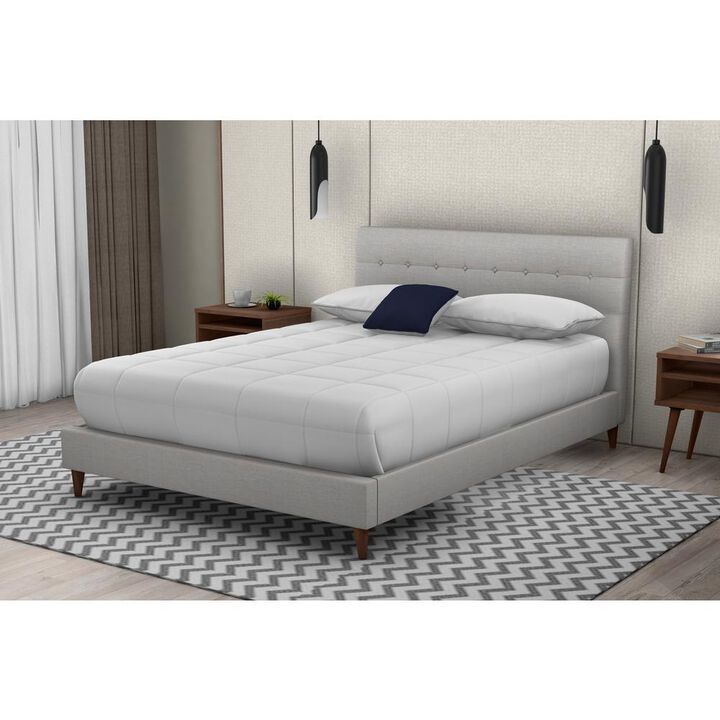 Myla Upholstered King Bed In A Box W/ 2 Nightstands