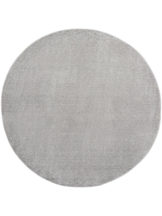 Nourison Essentials NRE01 Silver/Gray 8' x Round Rug