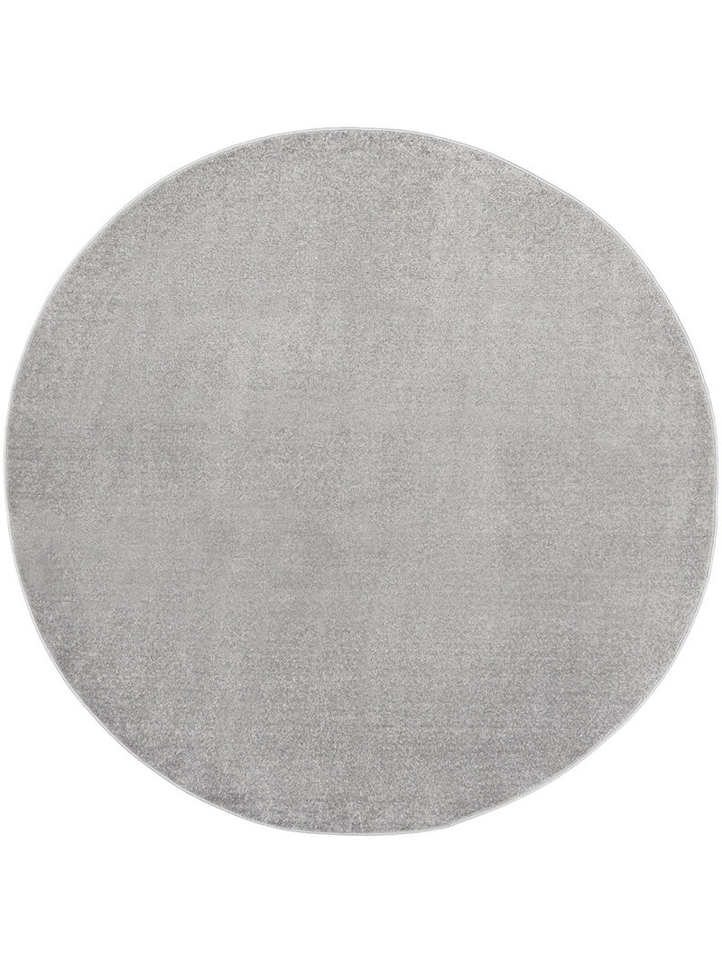 Nourison Essentials NRE01 Silver/Gray 8' x Round Rug image number 0