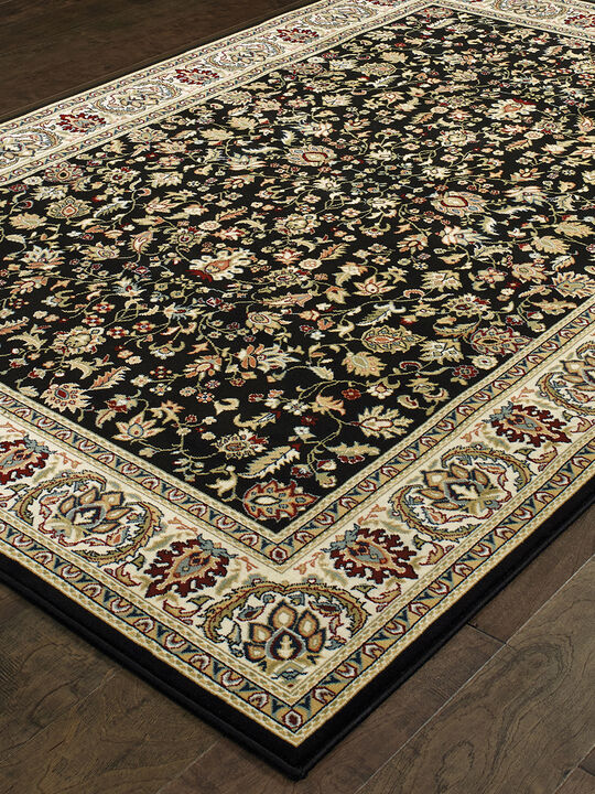 Kashan 5'3" x 7'6" Black Rug