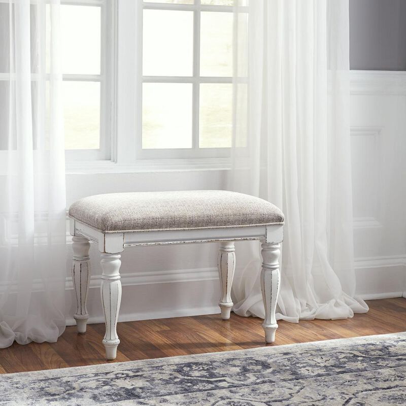 Liberty Furniture Magnolia Manor Accent Bench in Antique White image number 5