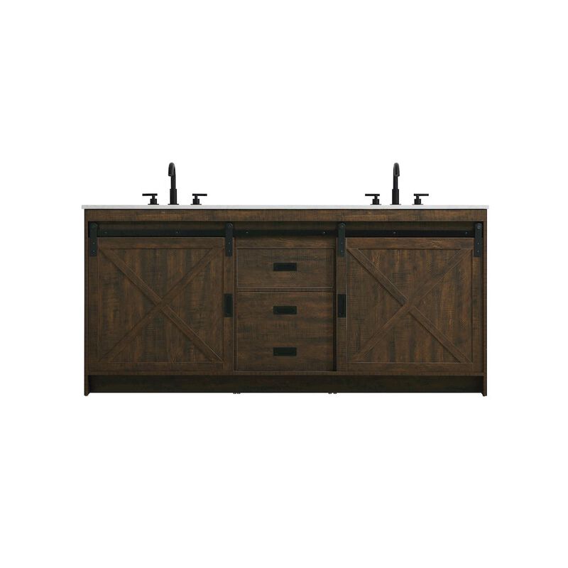 Elegant Kitchen and Bath Austin 72 Inch Double Bathroom Vanity In Expresso