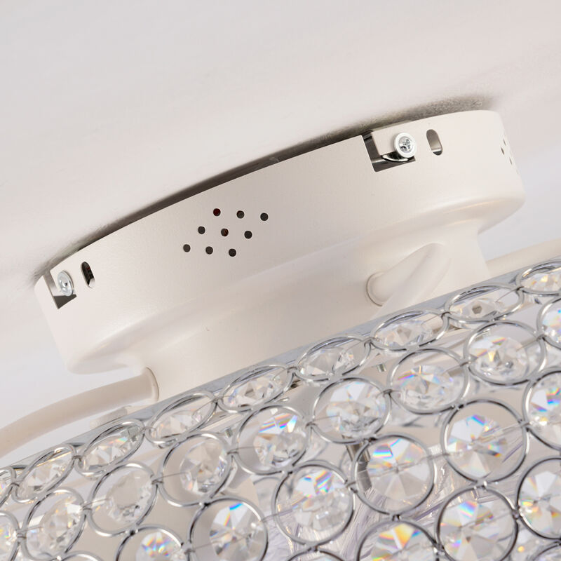 ELEMENT ACE Crystal Chandelier Ceiling Fan with Remote Control and Flush Mount Design for Quiet Airflow and Smart Home Integration image number 6