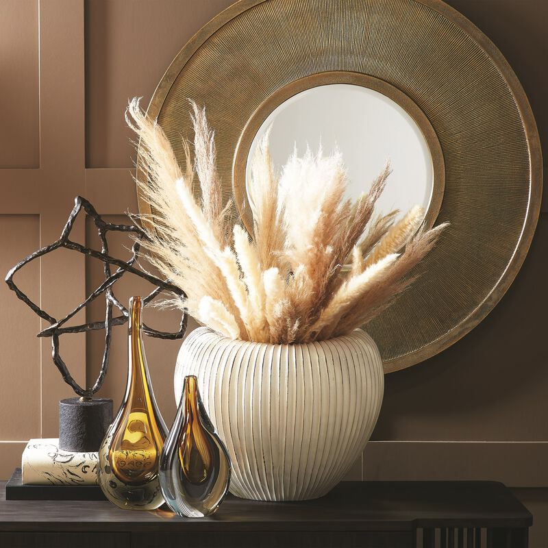 Stretched Neck Vase- Brown Small