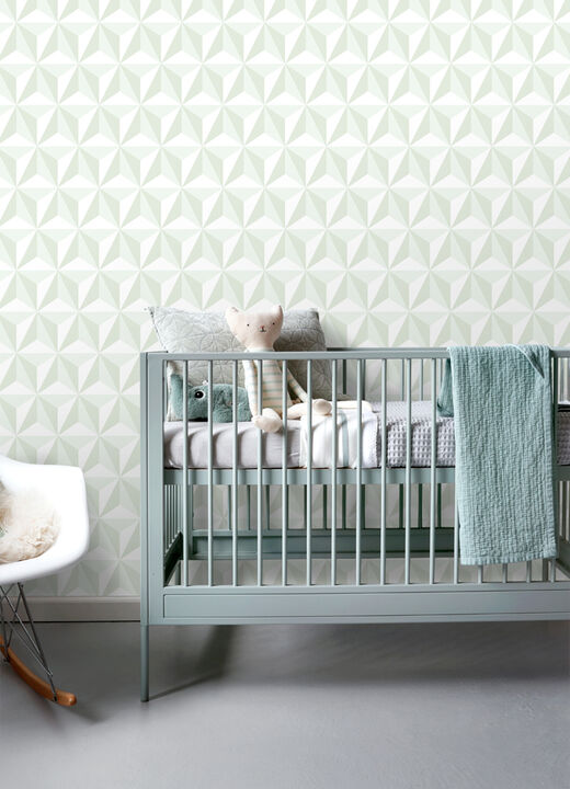 Adella Sage Geometric Wallpaper