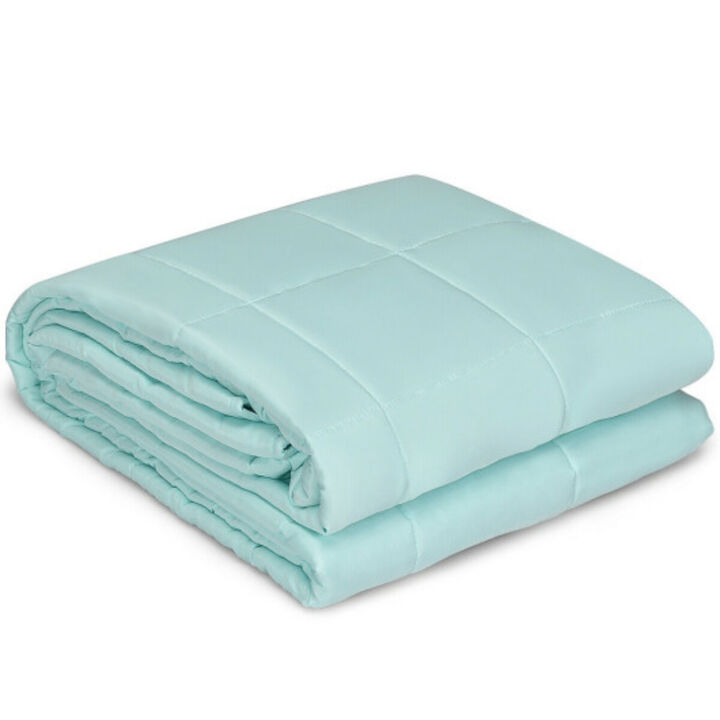 15 lbs 48 x 72 Inch Premium Cooling Heavy Weighted Blanket-Light Green
