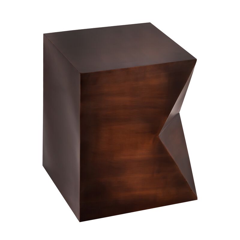 Pasargad Home Aleksy Vintage Copper Finish Side Table image number 0