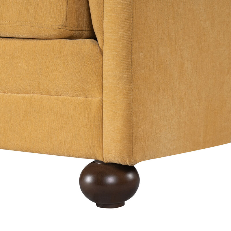 Gaxgox Modern Chenille 3 Seater Sofa image number 4