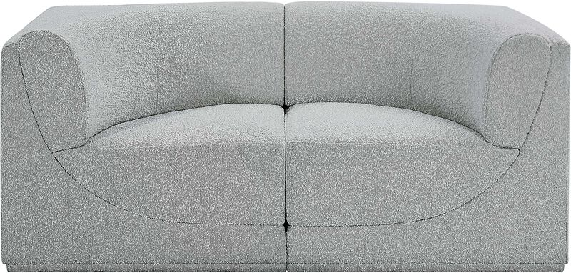 Meridian Furniture Ollie Grey Boucle Fabric Modular Sofa image number 4