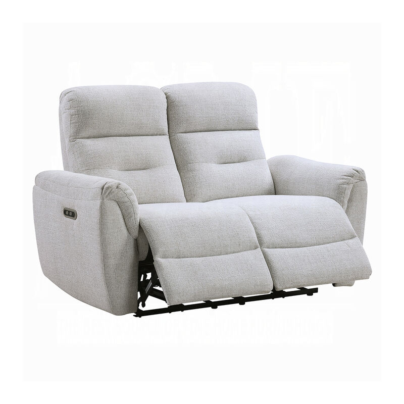 Tres Power Motion Recliner Loveseat with USB Port, Foam Fill Gray Chenille image number 0