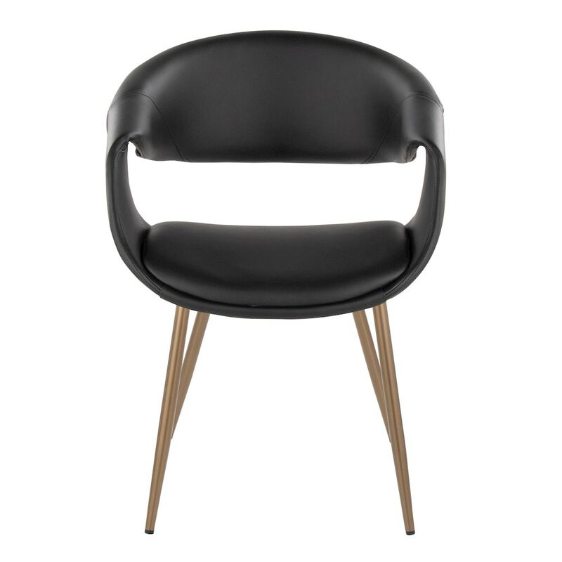 LumiSource Curvo Upholstered Chair - Set of 2