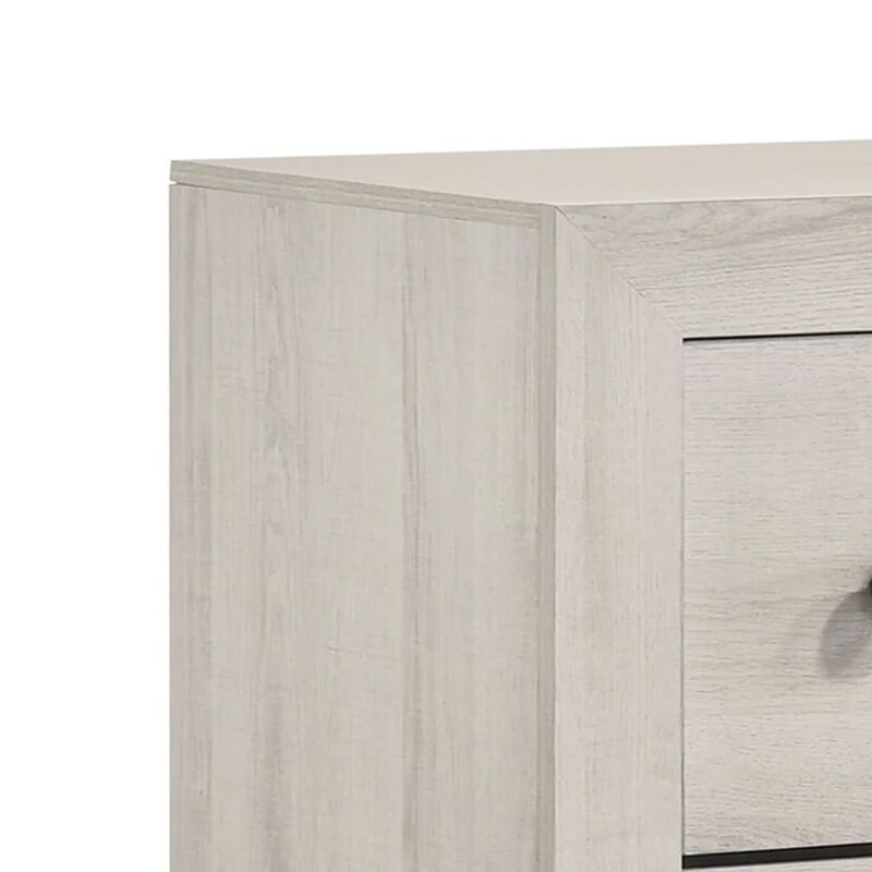 Cuzzy Tall Dresser Chest with 4 Drawers, Natural White Wood