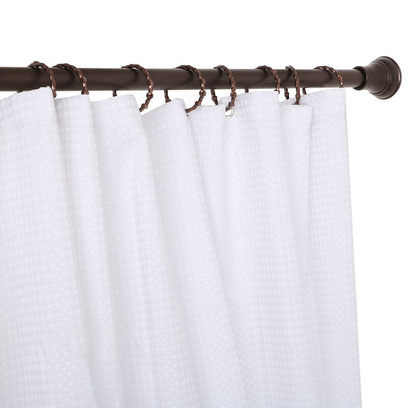 Rust-Proof Twisted Shower Curtain Hooks with Clasp Closure, Set of 12 image number 3