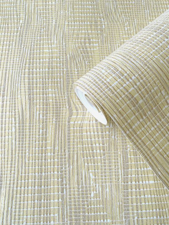 Elegance Loose Weave Gold Wallpaper AM22003-1