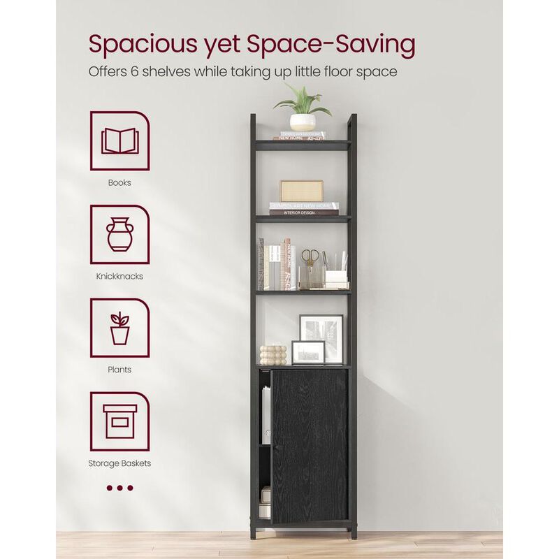 6-Tier Bookshelf for Ample Storage and Stylish Display