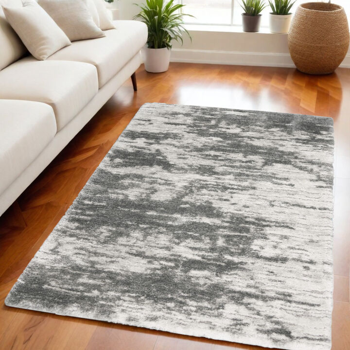 HomeRoots Abstract Shag Area Rug