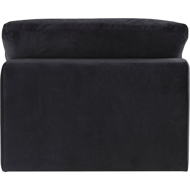 Meridian Furniture Comfy Black Velvet Modular Armless Chair