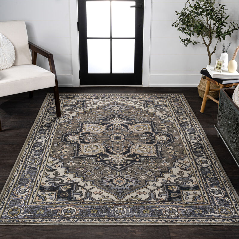 Cirali Ornate Large Medallion Machine-Washable Area Rug