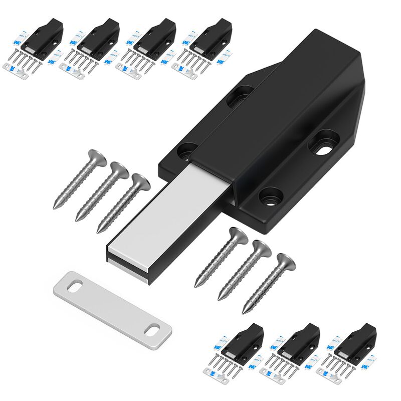 Magnetic Push Latch Without Nail Installation Tonitrui Heavy Duty Magnetic Touch Latches for Large Door Push Release Latch Kitch