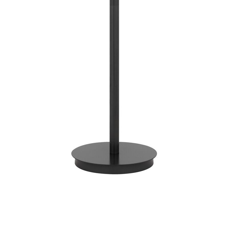 Sty 63 Inch Task Floor Lamp, Swivel Gray Shade, Angled Thin Metal Pole - Benzara