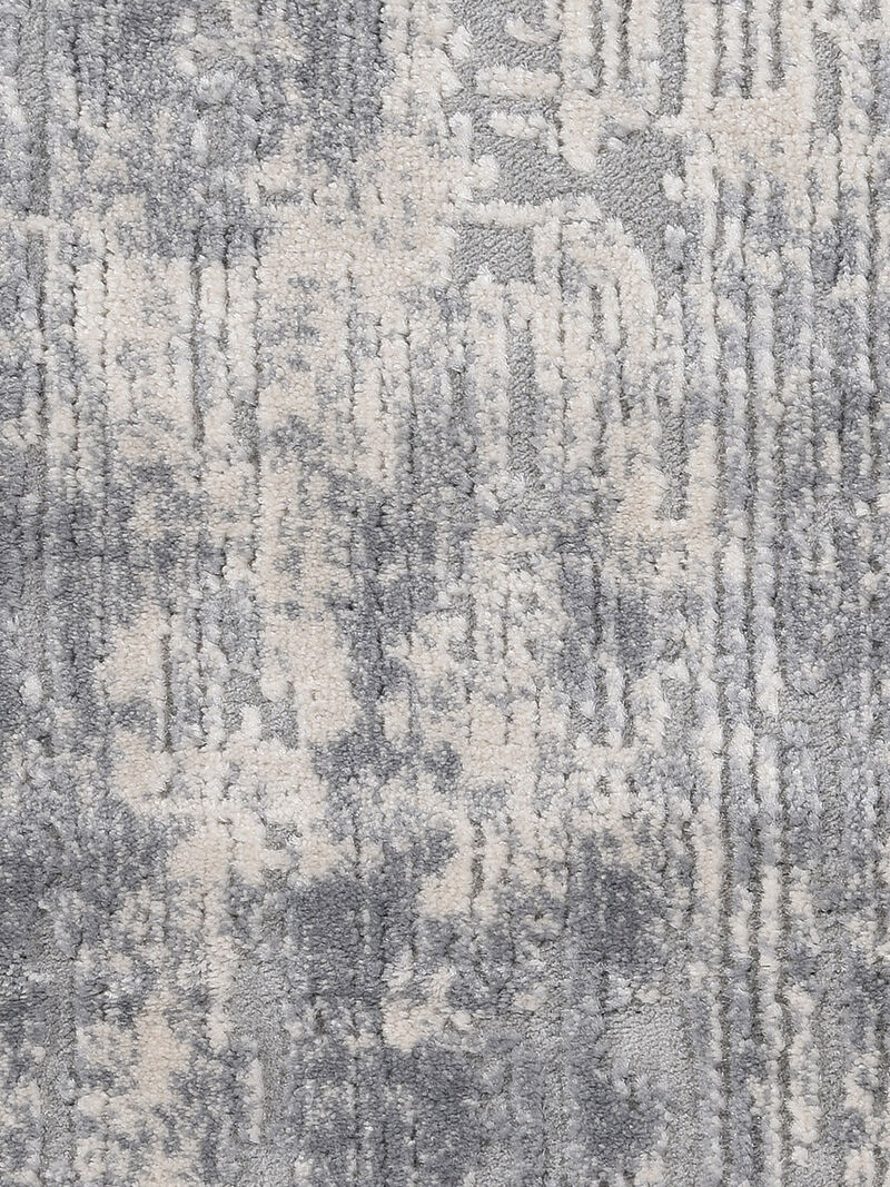 Rustic Textures RUS01 Ivory/Silver 7&rsquo;10&rdquo; x Round Rug