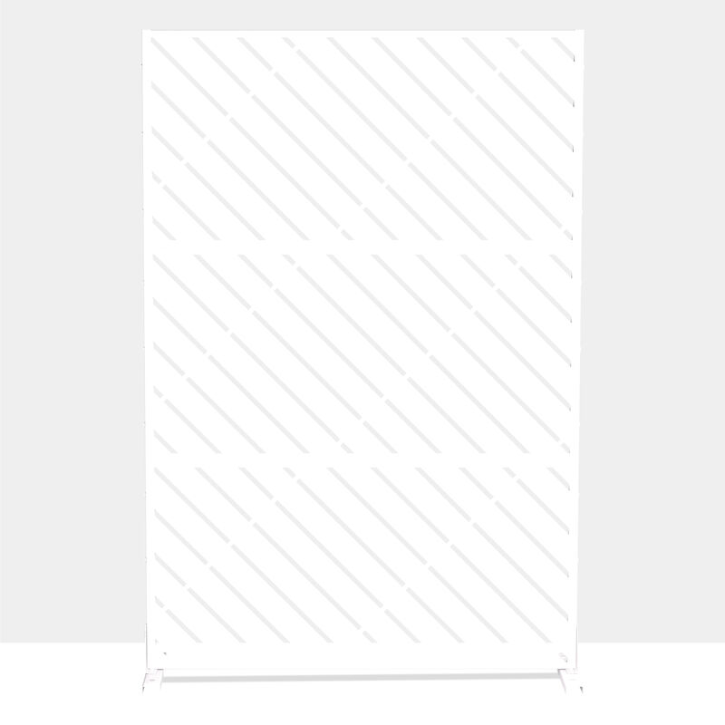 Arched Metal Outdoor Privacy Screen, Freestanding Outdoor Divider Decorative Privacy Fence