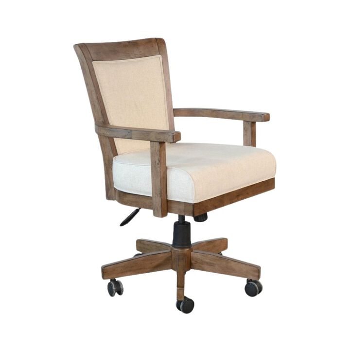 Starlight Canyon Home Solid Wood Game Chair with Casters, Cushion Seat for Poker Table Chairs